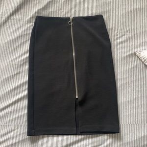Black Forever 21 Zipper Skirt